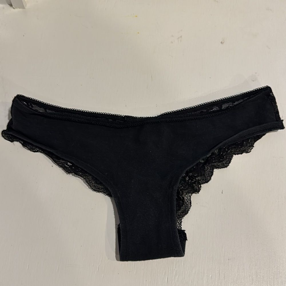 PINK Victoria's Secret Black Lace Panties hipster size small - Picture 4 of 5